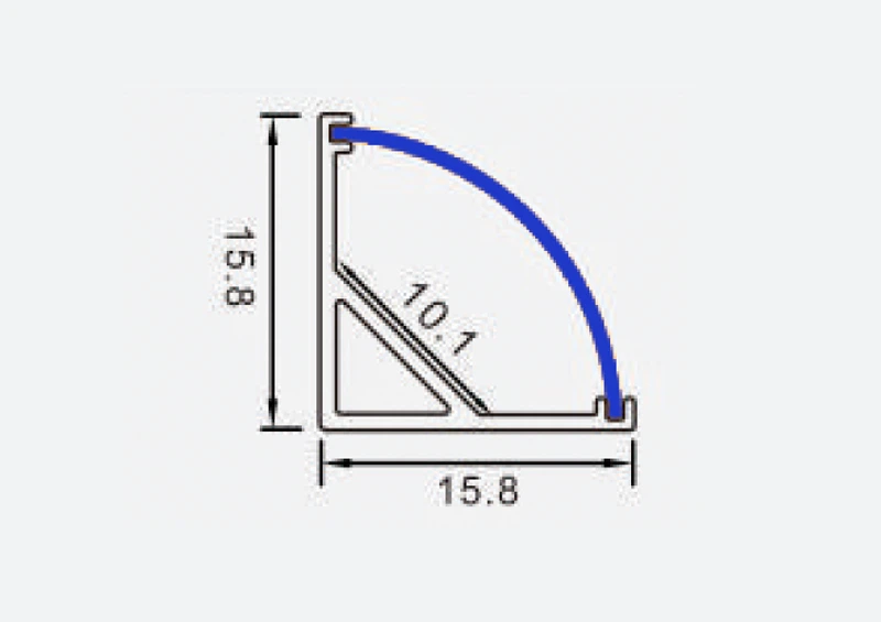 HM58 corner led channel drawing HM58 corner led channel drawing